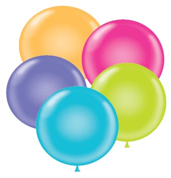 Balloons- 17" Round Latex in 72 Count Bags