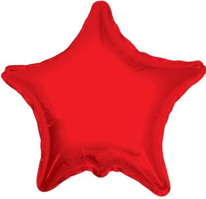 18" RED STAR FOIL BALLOON-0