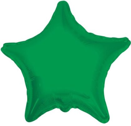 18" GREEN STAR FOIL BALLOON-0
