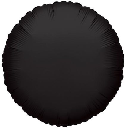 18" BLACK ROUND FOIL BALLOON-0