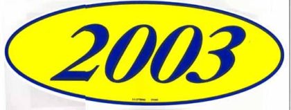 2003 OVAL YEAR MODEL SIGN-0