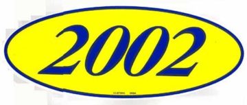 2002 OVAL YEAR MODEL SIGN-0