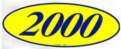 2000 OVAL YEAR MODEL SIGN-0