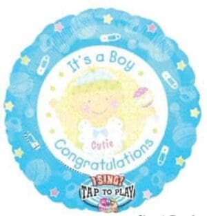 28" IT'S A BOY CONGRATS SINGING MYLAR-0