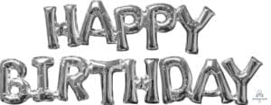 Happy Birthday Silver Block