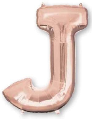 Letter J Rose Gold