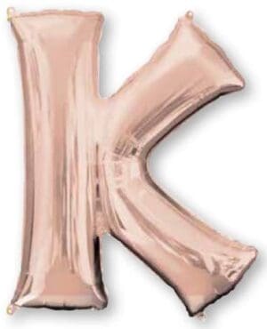 Letter K Rose Gold