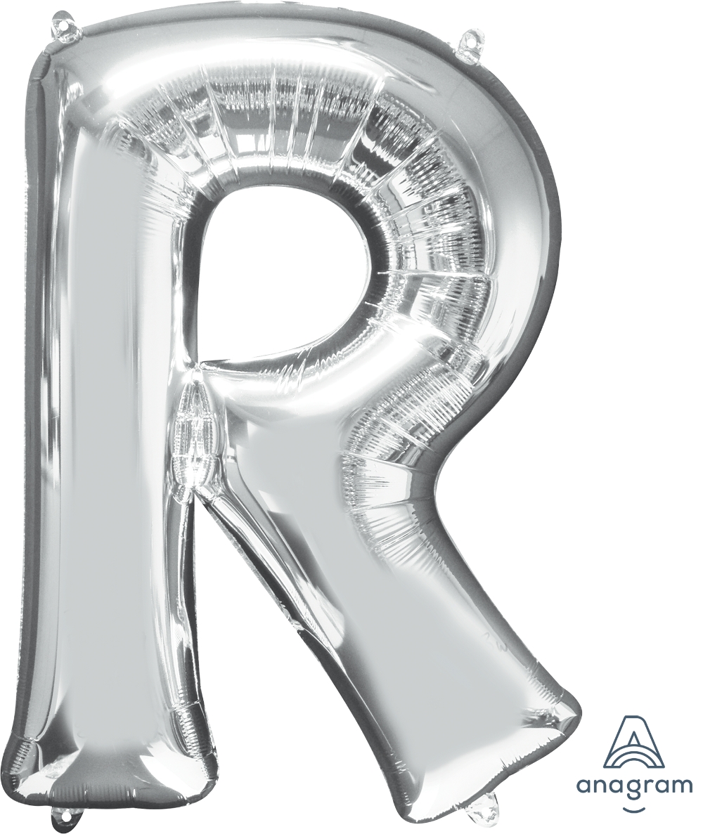 16″ Silver Letter R