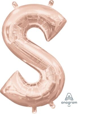 Letter S Rose Gold
