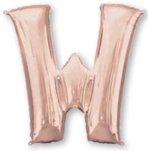 Letter W Rose Gold