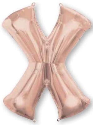 Letter X Rose Gold