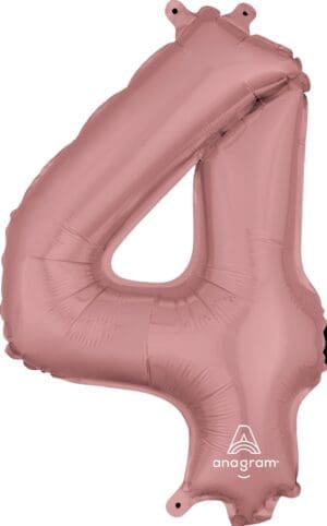 Number 4 Rose Gold