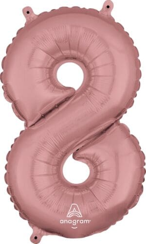 Number 8 Rose Gold