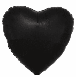 Black Satin Heart