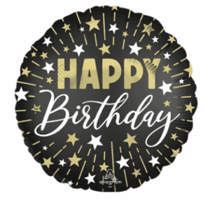 Birthday Black Silver Gold