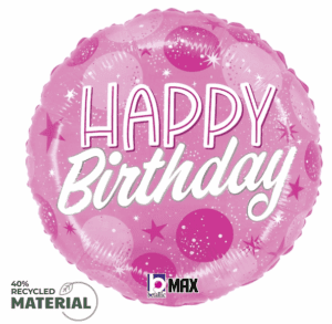Birthday Pink Sparkle Dots