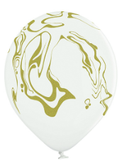 Bebal White with Gold Marble